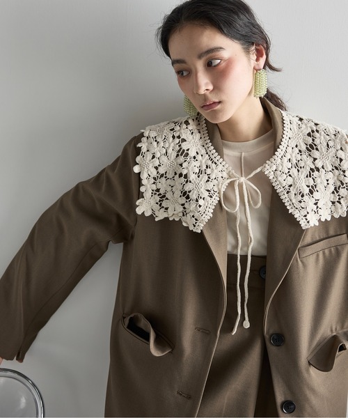 THE Yon つけ襟 付け襟 レースワイド付け襟 : ZOZOTOWN Yahoo!店