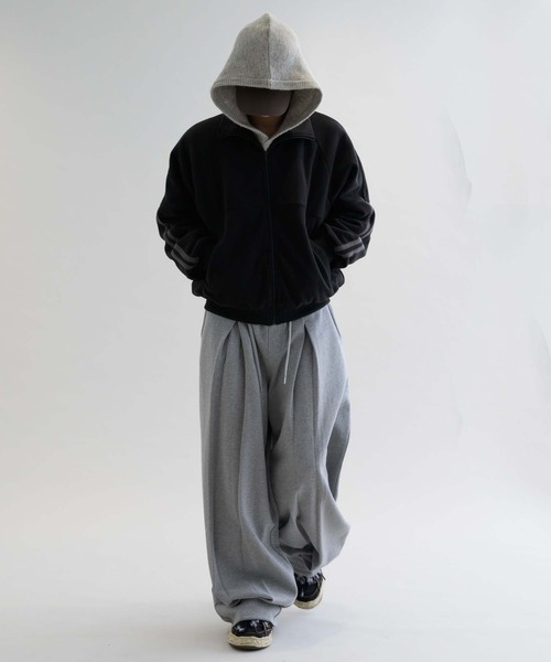 epnok ブルゾン アウター 「EPNK」Cropped fleece track blouson 