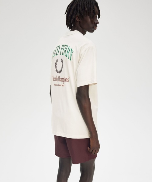 FRED PERRY tシャツ Embroidered Champion T-Shirt／ロゴ刺繍T