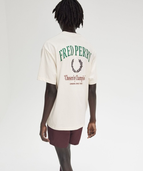 FRED PERRY tシャツ Embroidered Champion T-Shirt／ロゴ刺繍T