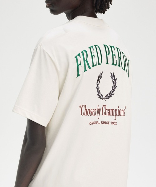 FRED PERRY tシャツ Embroidered Champion T-Shirt／ロゴ刺繍T