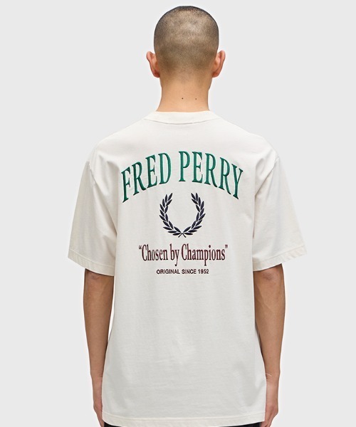 FRED PERRY tシャツ Embroidered Champion T-Shirt／ロゴ刺繍T