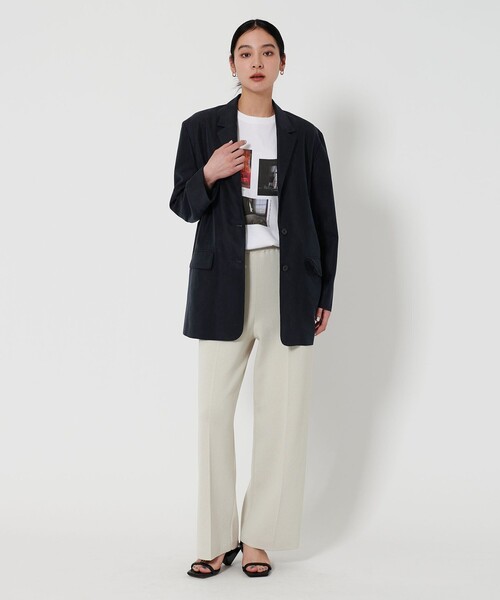BEAUTY&amp;YOUTH UNITED ARROWS - H BEAUTY&amp;YOUTH LINEN 2B JACKET 定価35200円 サイズM テーラードジャケット パープル エイチビューティアンドユース【中古】3-0312M♪ ID UNITED ARROWS＞ テクスチャー 2B ジャケット/セットアップ