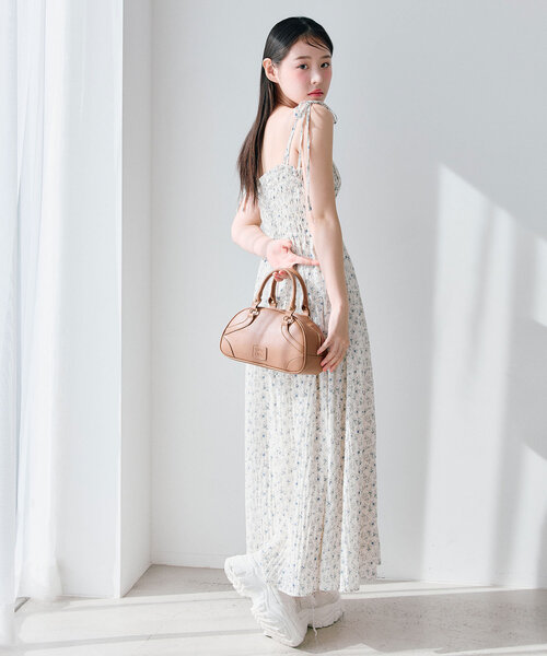 OLIVE des ワンピース 前あきシャーリングキャミワンピ