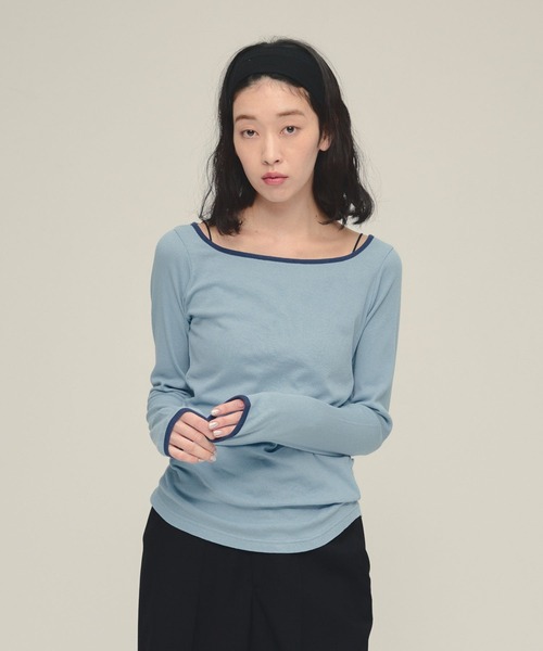 tシャツ 「eL」Color Trim Tee LS/291492 レディース | ブランド登録なし | 03