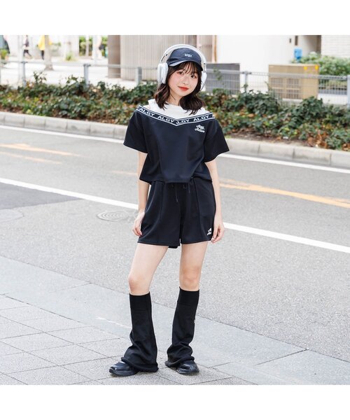 女の子洋服まとめ売り140.150cm　春夏秋冬シスタージェニイ　アルジー Amazon.co.jp: [SISTER JENNI] 肩あきドッキングシアーシャツ