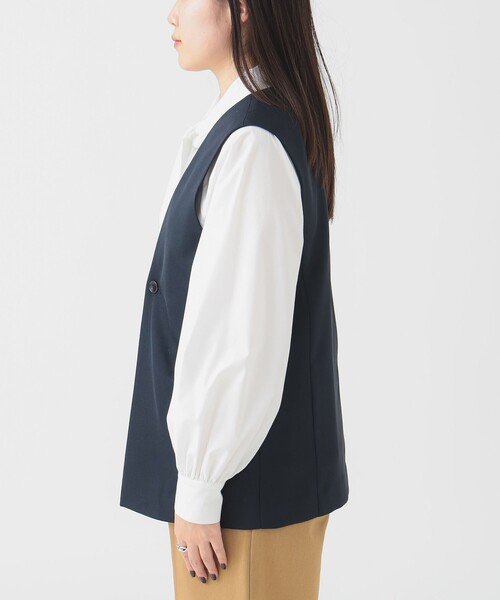 B：MING by BEAMS ベスト ジレ ノーカラージレ（S〜M