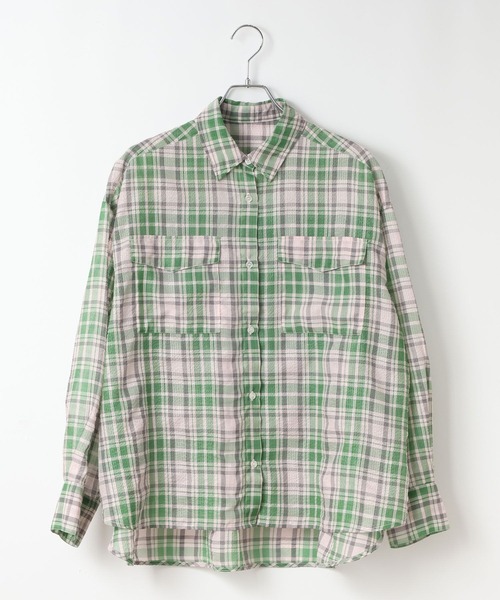 TODAYFUL Sheer Check Shirts シアー チェック シャツ CREDONA - シアーチェックシャツ (ブルー) SHEER CHECK SHIRT JACKET