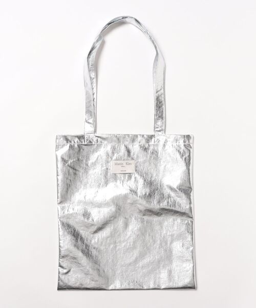 Matin Kim ホワイト トートバッグ MATIN KIM 新作 トートバッグ DOUBLE POCKET WRINKLE TOTE BAG