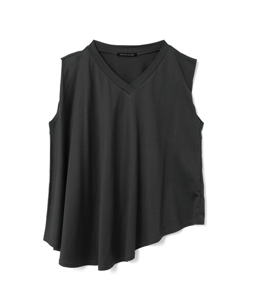 tシャツ mizuiro ind Vネックアシンメトリーノースリーブプルオーバー レディース mizuiroind tシャツ mizuiro ind メッシュミックスワイドプル