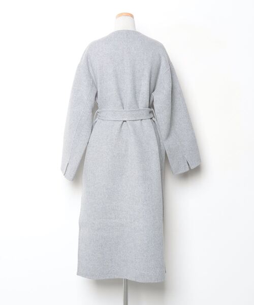 Spick & Span」 ノーカラーコート 36 グレー レディース Spick＆Span 