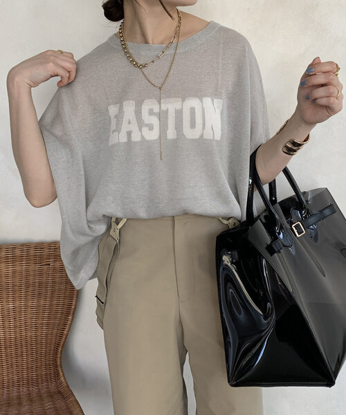 DouDou ニット セーター 前後2WAYシアーインターシャEASTON