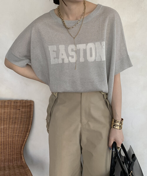 DouDou ニット セーター 前後2WAYシアーインターシャEASTON