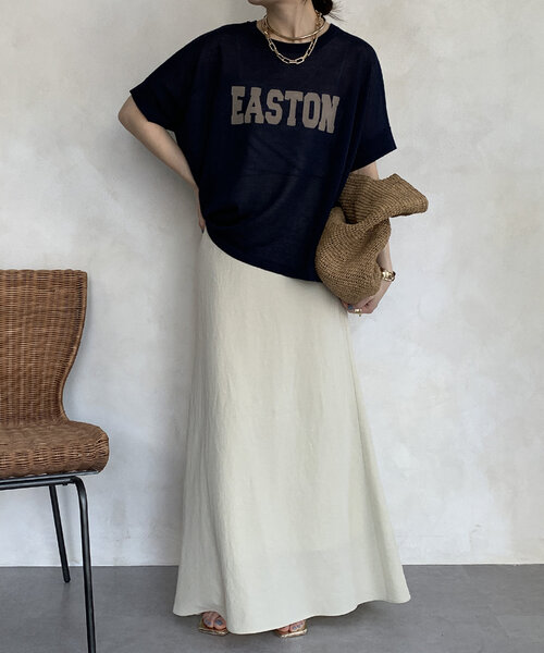 DouDou ニット セーター 前後2WAYシアーインターシャEASTON