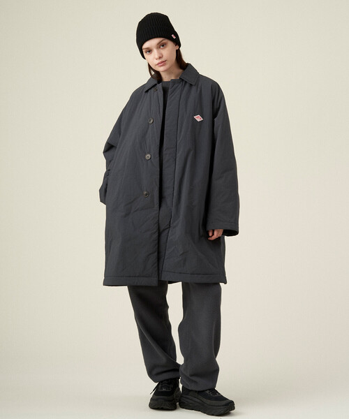 【新品同様・タグ付き】DANTON／ダントン／ウールコート／チャコール／42 新品同様・タグ付き】DANTON／ダントン／ウールコート／チャコール／42