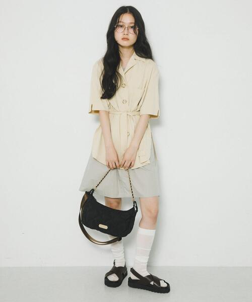 RODESKO OUTDOOR 別注 ブラウン ショルダーバッグ 別注』OUTDOOR PRODUCTS×hun RODESKO Chain Pocket Bag