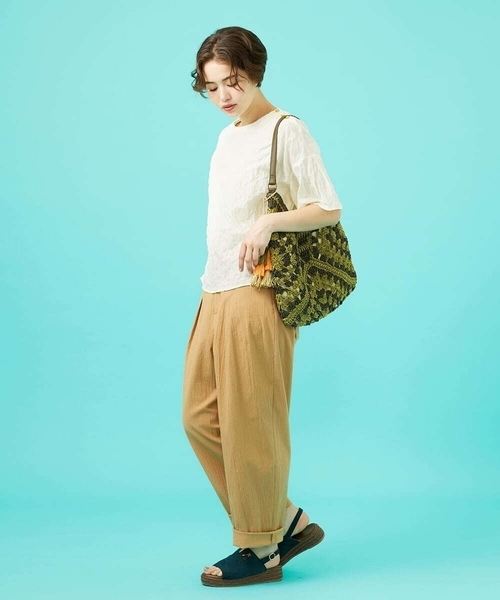 Jocomomola Guijarro サッカーテーパードパンツ Jocomomola｜Guijarro サッカーテーパードパンツ | Rakuten