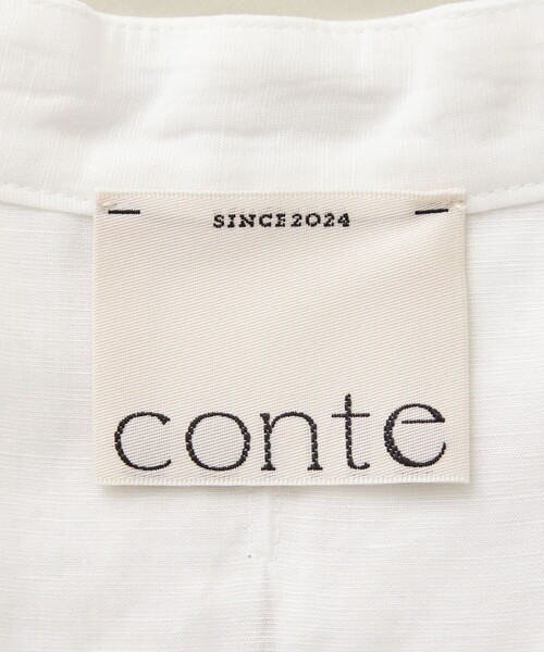 conte ブラウス シャツ 「conte」シアー ドレープ チュニック