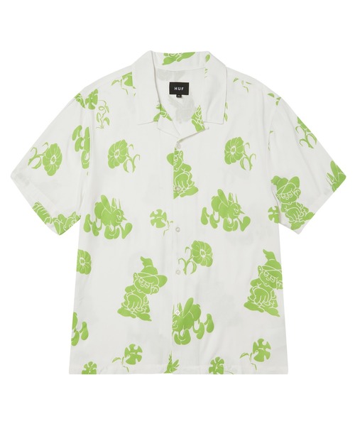 HUF（ハフ） シャツ TRIP FLOCKED RESORT SHIRT メンズ レディース