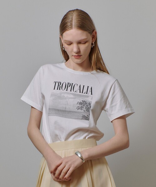 tシャツ モノトーンフォトグラフT レディース