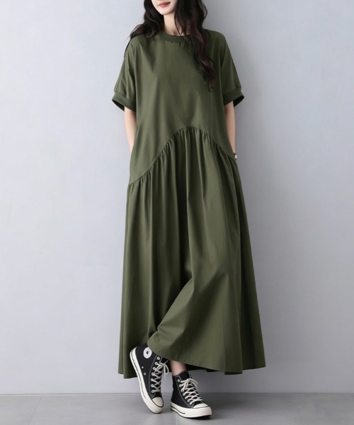ワンピース Aラインシンプルロングワンピース : ZOZOTOWN Yahoo!店