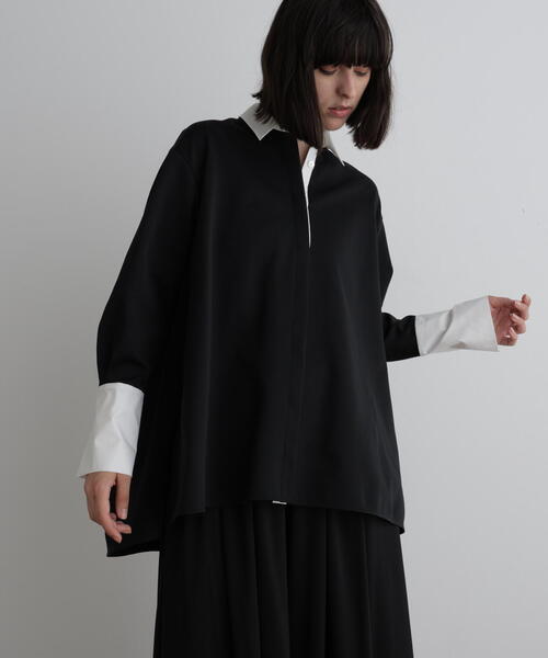 LE PHIL（ル フィル） ブラウス シャツ バイカラーテントブラウス