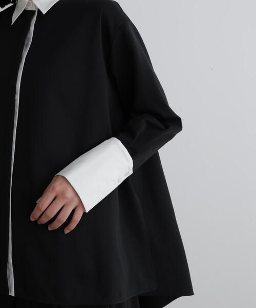 LE PHIL（ル フィル） ブラウス シャツ バイカラーテントブラウス