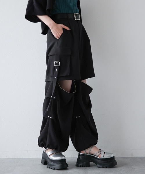 HARE カーゴパンツ HARE 「HARE」 カーゴパンツ FREE ブラック系その他2 レディース