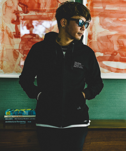THE CRIMIE ジップアップパーカー　総柄　サイズL THE CRIMIE ジップアップパーカー 総柄 サイズL THE CRIMIE