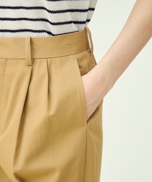 MACPHEE（マカフィー） チノパン コットンチノ タックストレートパンツ