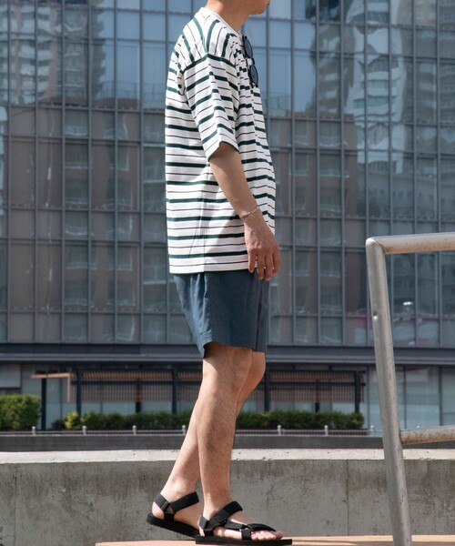 「SHIPS any」 半袖Tシャツ MEDIUM ライトブルー メンズ