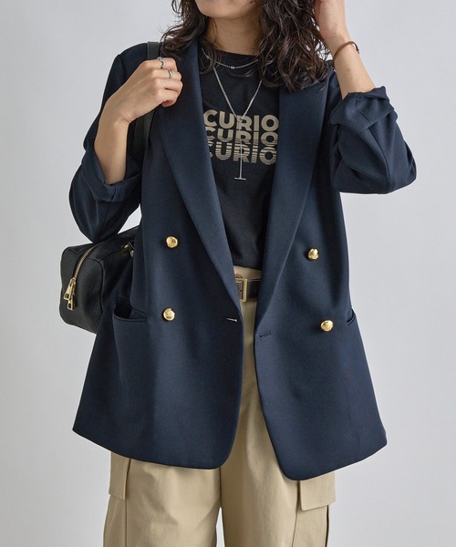 リヴドロワ　ピーチツイルピークドラペルジャケット レディース セール】【軽い着心地】ピーチツイルピークドラペルジャケット