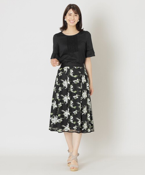 「TO BE CHIC」 半袖カットソー 42 ブラック レディース_画像4