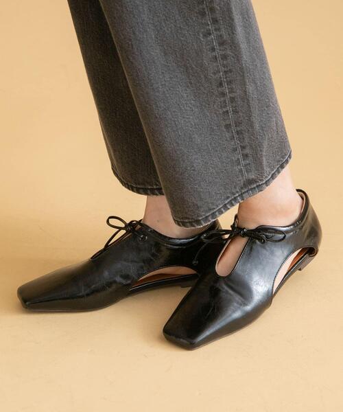 URBAN RESEARCH Sonny Label パンプス スクエアトゥスリットパンプス