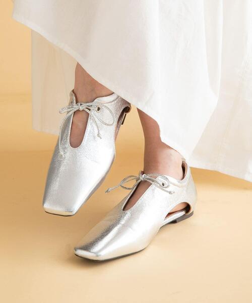 URBAN RESEARCH Sonny Label パンプス スクエアトゥスリットパンプス