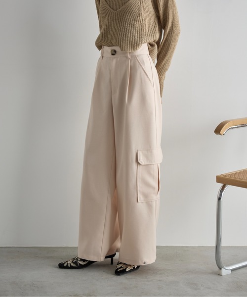 「THE YOn」 カーゴパンツ M ライトグレー レディース