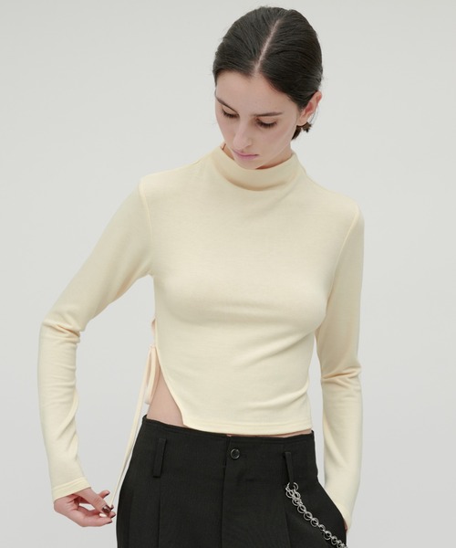 kiehtova tシャツ 「kiehtova」SMOOTH SIDE SLIT TOPS/スムース サイド