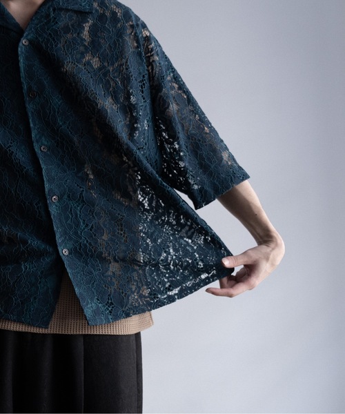 「Casper John」 半袖シャツ LARGE ブラック メンズ_画像5