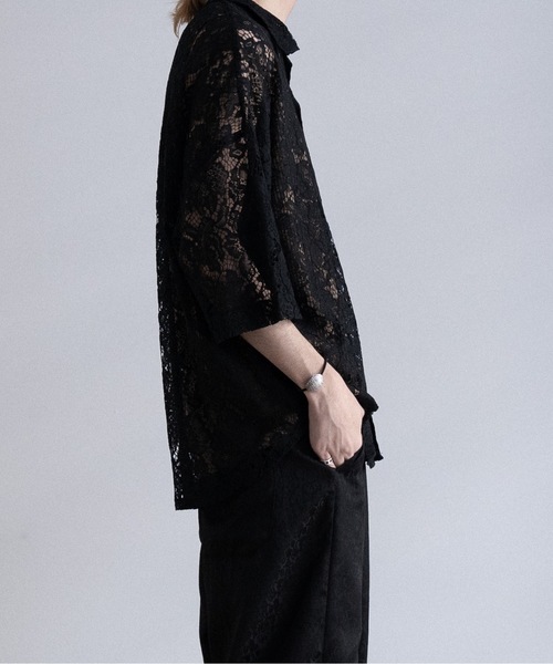 「Casper John」 半袖シャツ LARGE ブラック メンズ_画像8