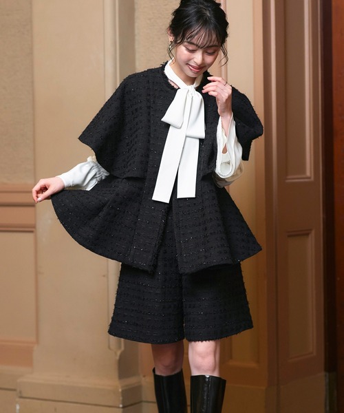 RUIRUE BOUTIQUE（ルイルエブティック） セットアップ ツイード ケープ