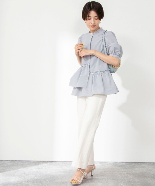 「NOLLEY'S Sophi」 半袖ブラウス 38 ブルー系その他3 レディース_画像2