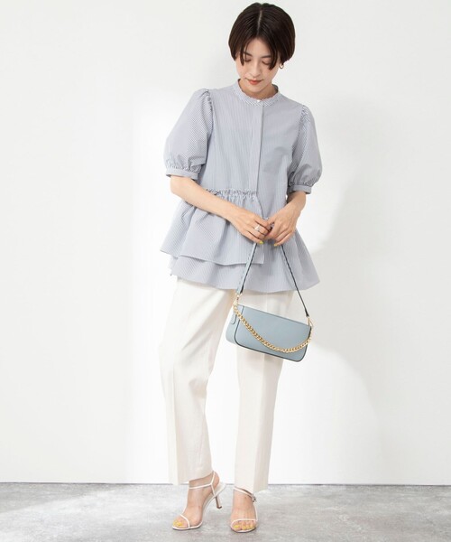 「NOLLEY'S Sophi」 半袖ブラウス 38 ブルー系その他3 レディース_画像3