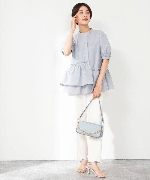 「NOLLEY'S Sophi」 半袖ブラウス 38 ブルー系その他3 レディース_画像5