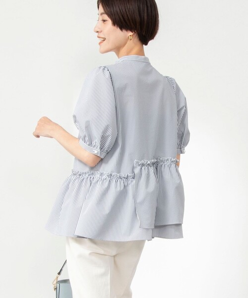 「NOLLEY'S Sophi」 半袖ブラウス 38 ブルー系その他3 レディース_画像6