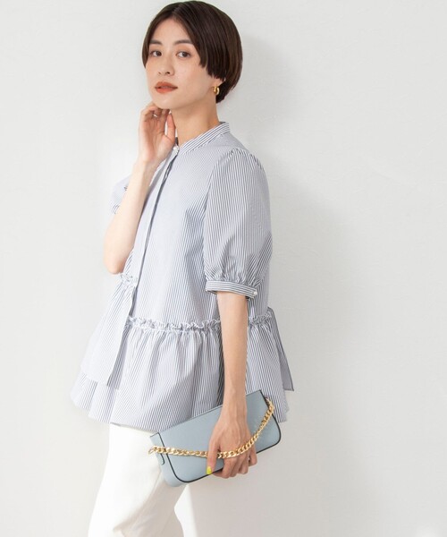 「NOLLEY'S Sophi」 半袖ブラウス 38 ブルー系その他3 レディース_画像7