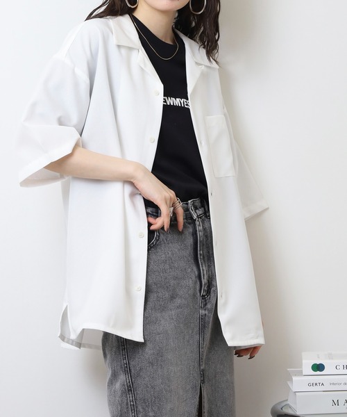 「FUNALIVE」 半袖シャツ M ブラック×グレー メンズ_画像3