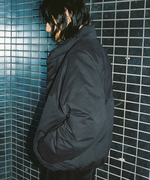 LIDnM ダウンジャケット ダウン C/N PEACH WASHER PUFFER メンズ