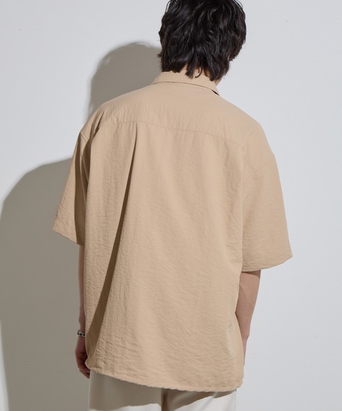 「SLICK」 半袖シャツ 3 ベージュ メンズ_画像3