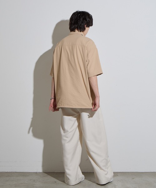 「SLICK」 半袖シャツ 3 ベージュ メンズ_画像6