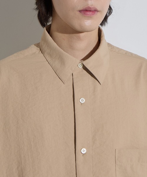 「SLICK」 半袖シャツ 3 ベージュ メンズ_画像7